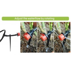 Système d'irrigation goutte à goutte, arrosage automatique avec goutteurs réglables 19.5 - 8